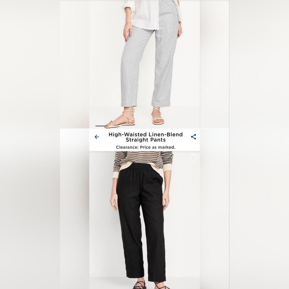Linen Blend Pants- 2 pr
